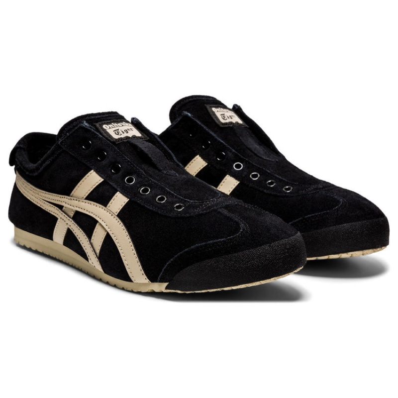 Black / Gold Men's Onitsuka Tiger Mexico 66 Slip-on Online India | V5L-1031