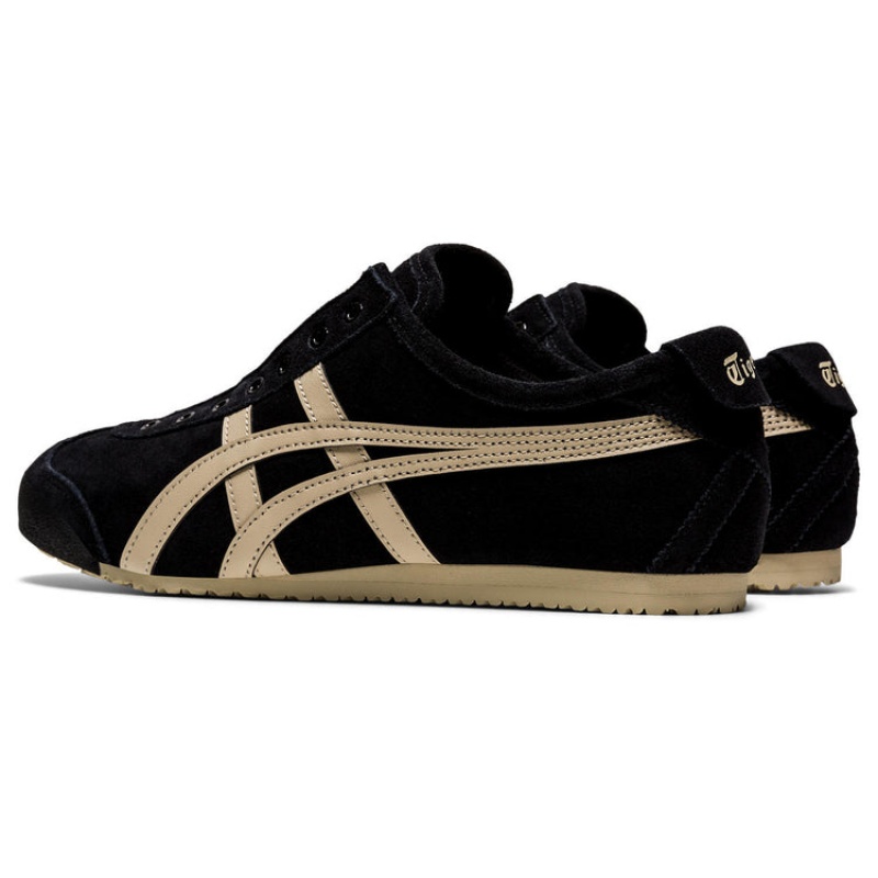 Black / Gold Men's Onitsuka Tiger Mexico 66 Slip-on Online India | V5L-1031