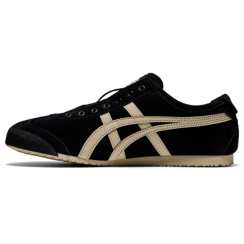 Black / Gold Men's Onitsuka Tiger Mexico 66 Slip-on Online India | V5L-1031