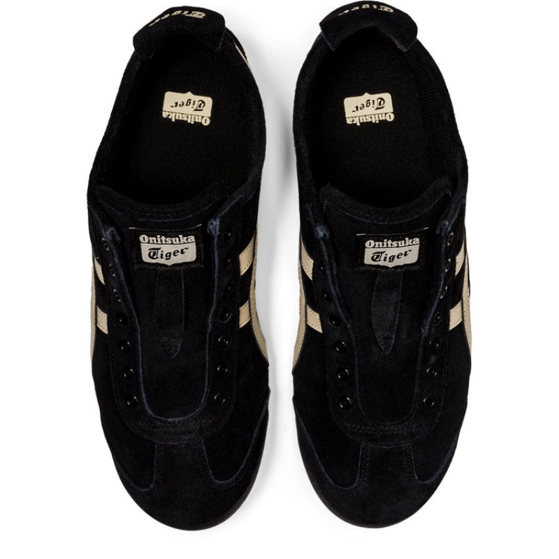 Black / Gold Men's Onitsuka Tiger Mexico 66 Slip-on Online India | V5L-1031