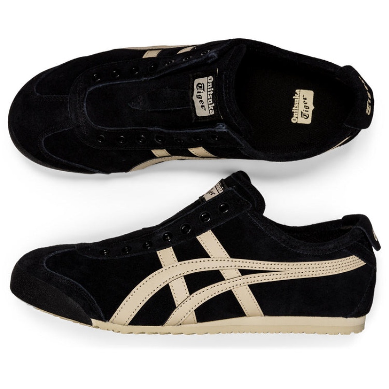 Black / Gold Men's Onitsuka Tiger Mexico 66 Slip-on Online India | V5L-1031