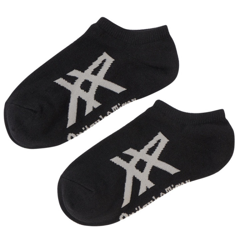 Black / Grey Men\'s Onitsuka Tiger Ankle Socks Online India | L0B-6236