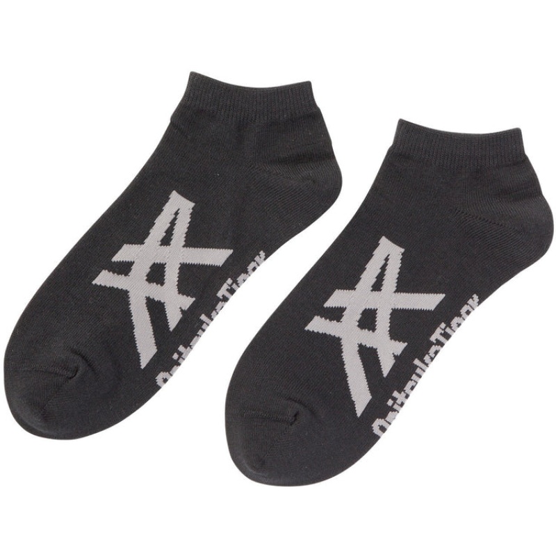 Black / Grey Women\'s Onitsuka Tiger Ankle Socks Online India | L8C-9016