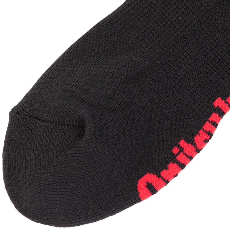 Black / Red Men's Onitsuka Tiger Middle Socks Online India | O5Q-4684