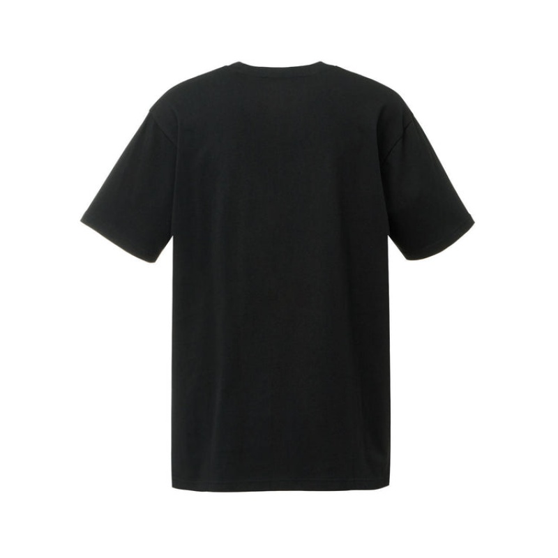 Black / Silver Men's Onitsuka Tiger Logo T Shirts Online India | J6W-9437