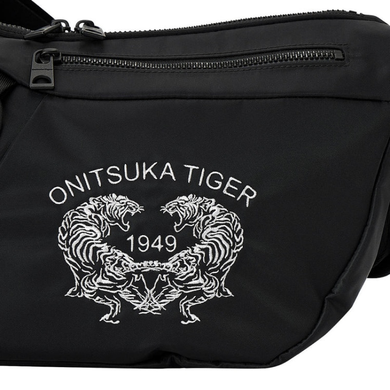 Black / White Men's Onitsuka Tiger Messenger Bag Bags Online India | L3J-1897