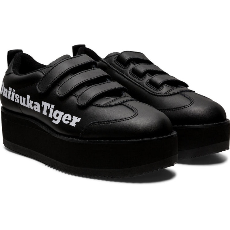 Black / White Women's Onitsuka Tiger Delegation Chunk W Sneakers Online India | S4U-7334