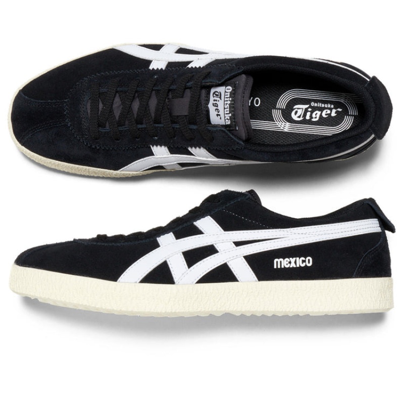 Black / White Women's Onitsuka Tiger Mexico Delegation Sneakers Online India | X4I-2880