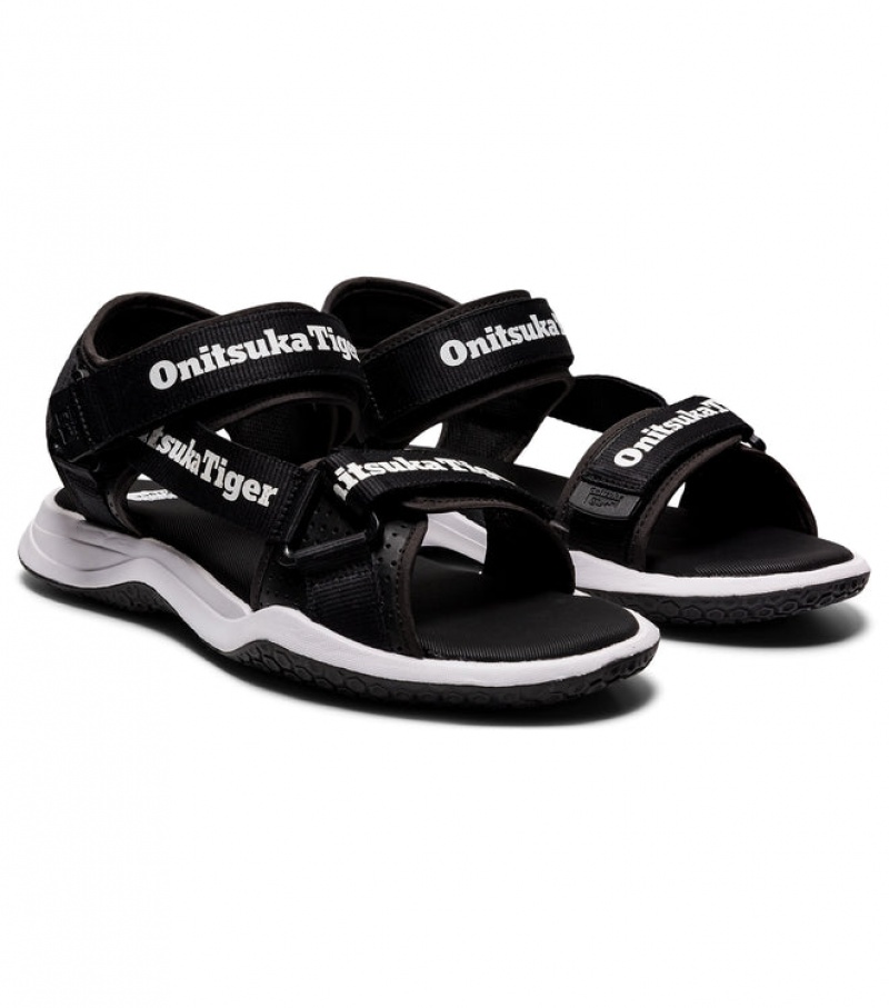 Black / White Women's Onitsuka Tiger Ohbori Strap Sneakers Online India | D1W-1095