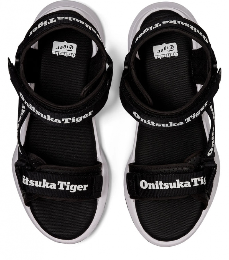 Black / White Women's Onitsuka Tiger Ohbori Strap Sneakers Online India | D1W-1095