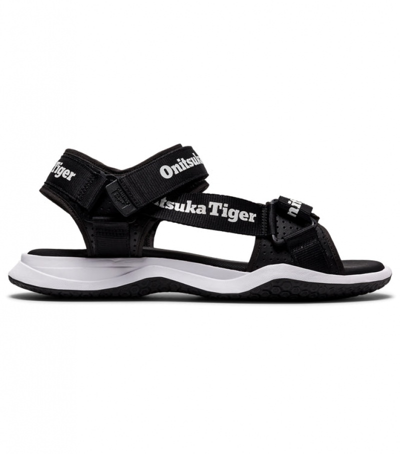 Black / White Women\'s Onitsuka Tiger Ohbori Strap Sneakers Online India | D1W-1095