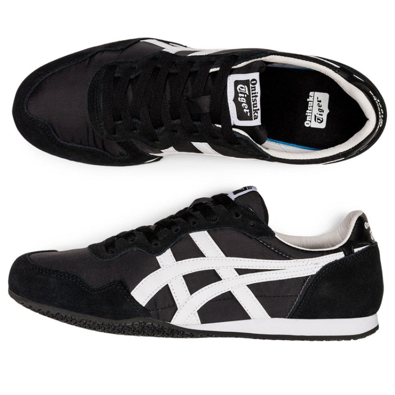 Black / White Women's Onitsuka Tiger Serrano Sneakers Online India | O0S-6215