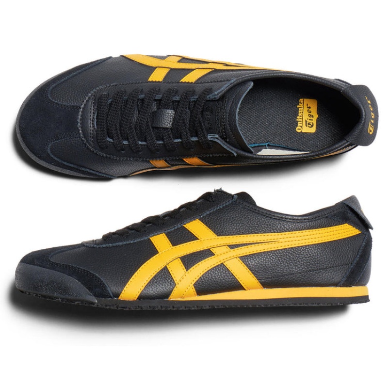 Black / Yellow Men's Onitsuka Tiger Mexico 66 Online India | V9D-8098