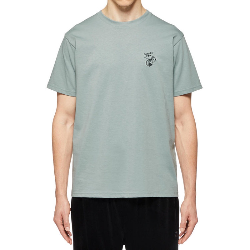 Blue Green Men's Onitsuka Tiger Graphic T Shirts Online India | D5X-0916