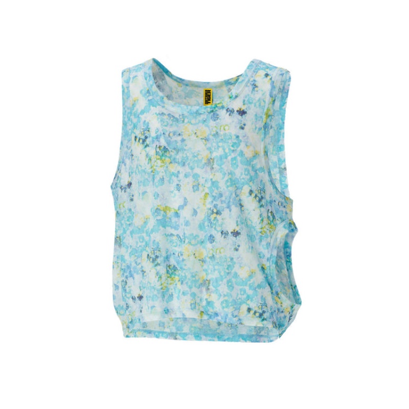 Blue Men's Onitsuka Tiger Printed 2 Way Tank Top Online India | R6Q-0609