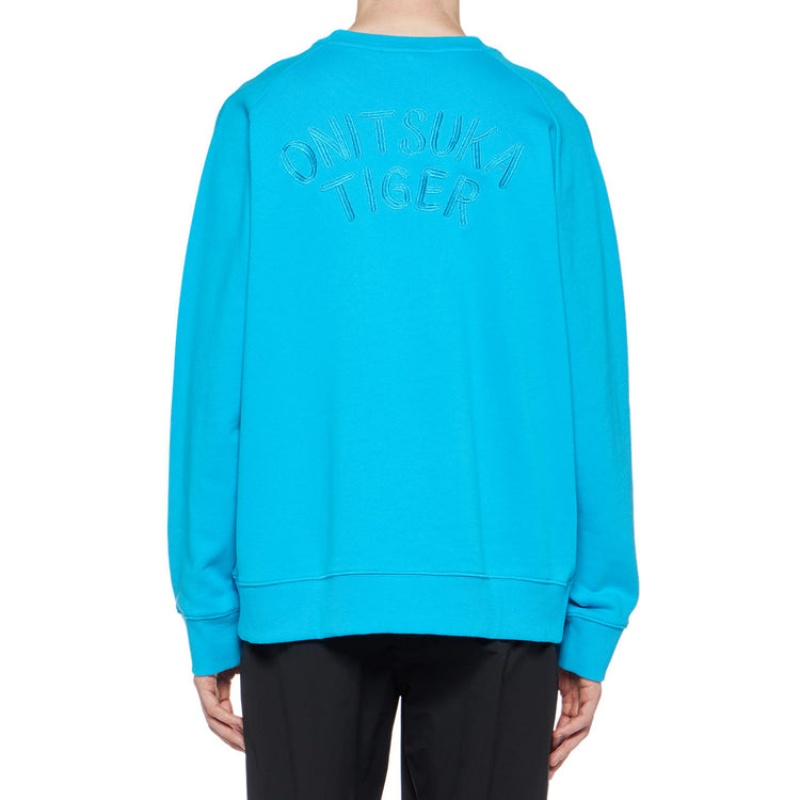 Blue Men's Onitsuka Tiger Sweatshirts Online India | U7B-1349