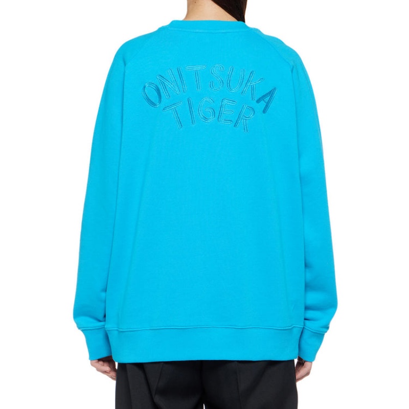 Blue Men's Onitsuka Tiger Sweatshirts Online India | U7B-1349