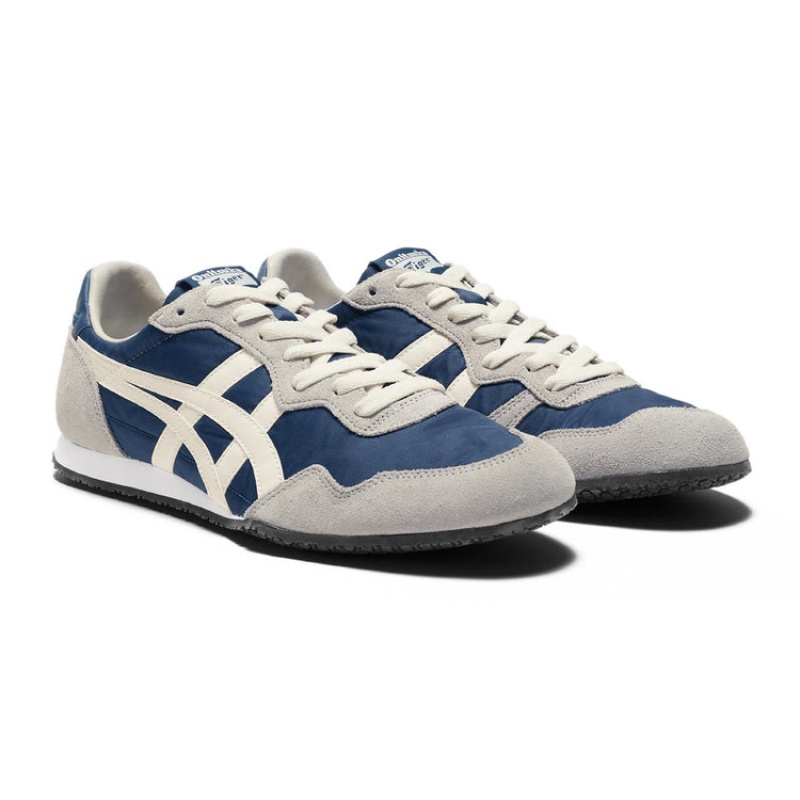 Blue / Cream Men's Onitsuka Tiger Serrano Online India | I6I-8434