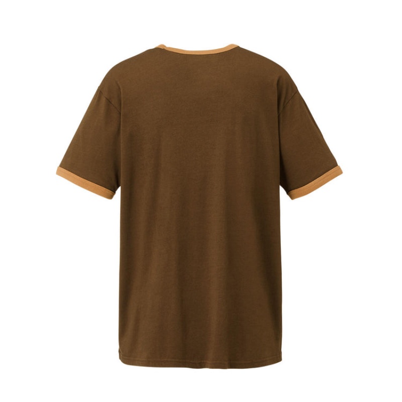 Brown Men's Onitsuka Tiger Graphic T Shirts Online India | H0P-9850