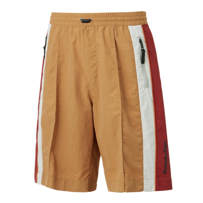 Brown Men's Onitsuka Tiger Shorts Online India | O7L-3440