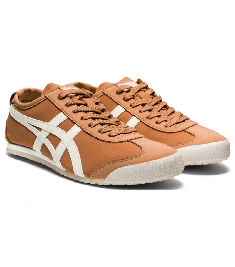 Brown Red / Cream Men's Onitsuka Tiger Mexico 66 Online India | N8Q-4492