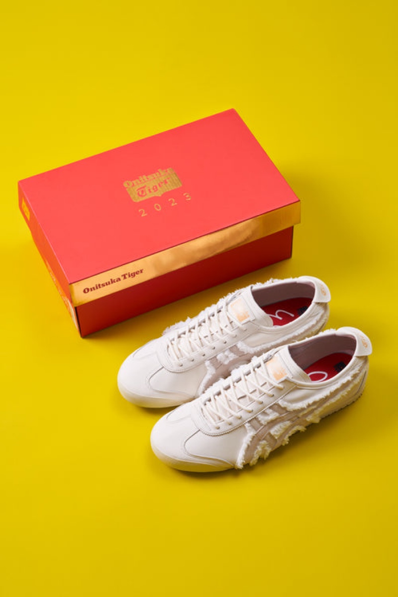 Cream / Beige Women's Onitsuka Tiger Mexico 66 Online India | R4R-7107