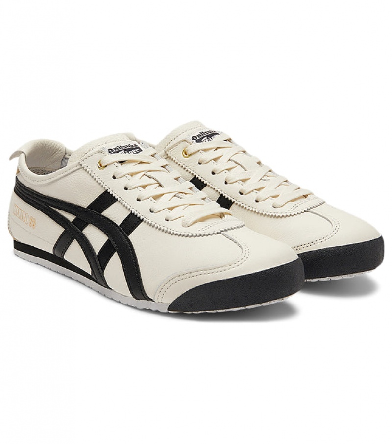 Cream / Black Kids' Onitsuka Tiger Mexico 66 Online India | P8D-3620