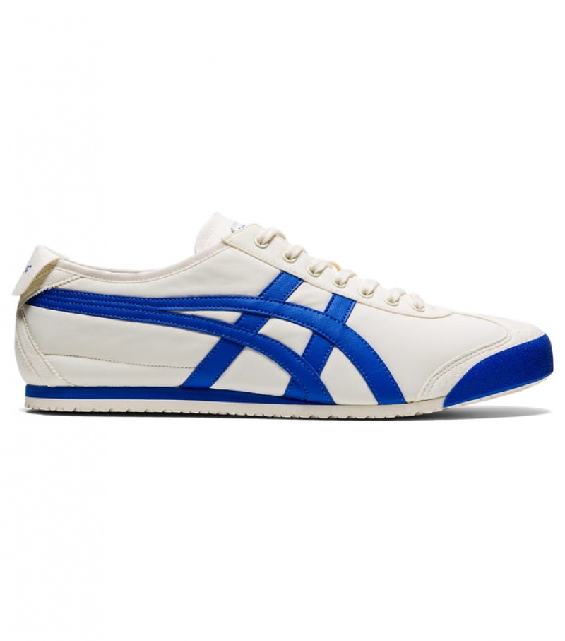 Cream / Blue Men\'s Onitsuka Tiger Mexico 66 Online India | V7I-6342