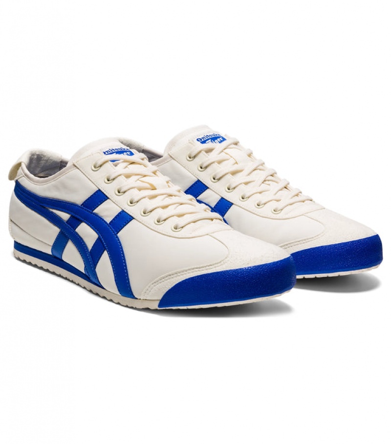 Cream / Blue Women's Onitsuka Tiger Mexico 66 Online India | D5H-3761