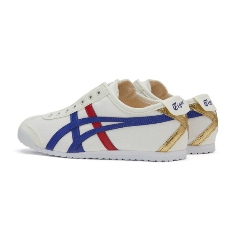 Cream / Blue Women's Onitsuka Tiger Mexico 66 Slip-on Online India | K9J-5974