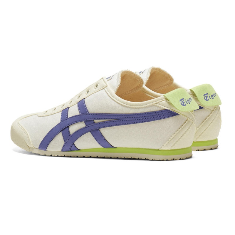 Cream / Blue Women's Onitsuka Tiger Mexico 66 Slip-on Online India | D8Z-4300