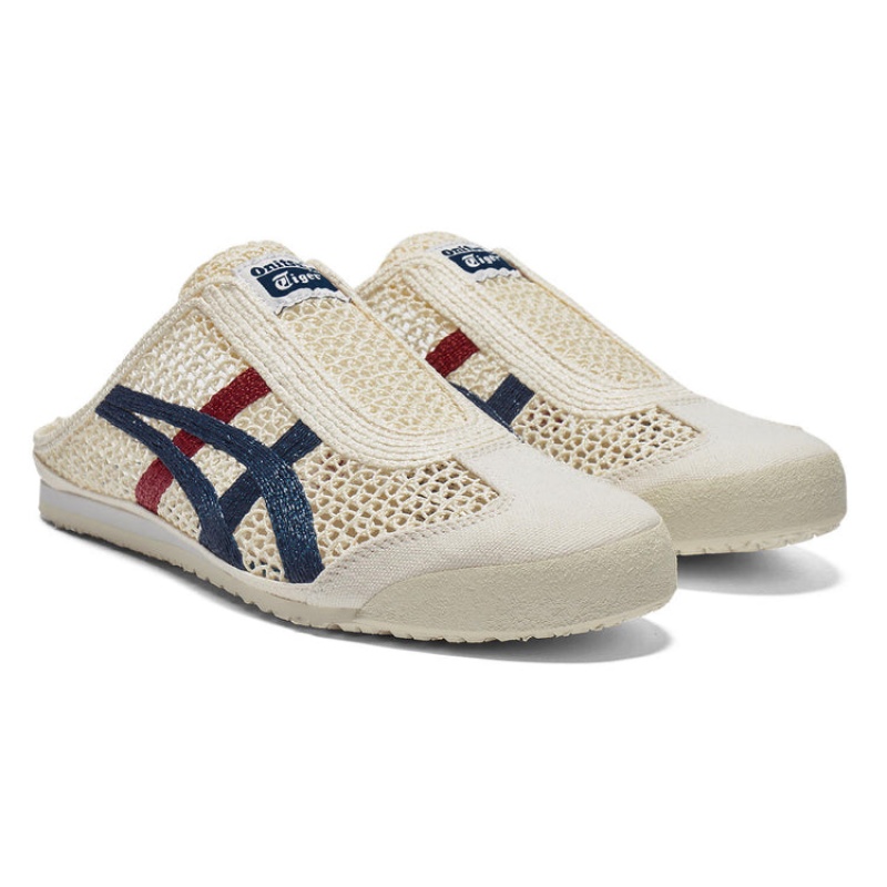 Cream / Blue Women's Onitsuka Tiger Sabot Mexico 66 Online India | K6V-0075