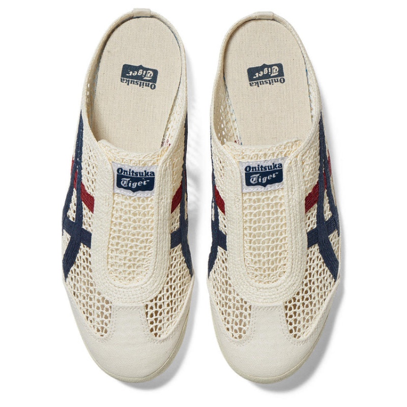 Cream / Blue Women's Onitsuka Tiger Sabot Mexico 66 Online India | K6V-0075