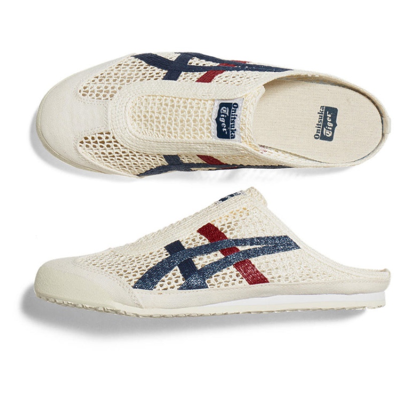 Cream / Blue Women's Onitsuka Tiger Sabot Mexico 66 Online India | K6V-0075