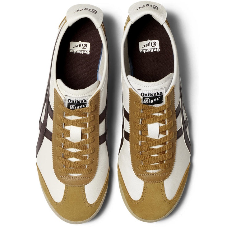 Cream / Brown Men's Onitsuka Tiger Mexico 66 Online India | W9B-7367