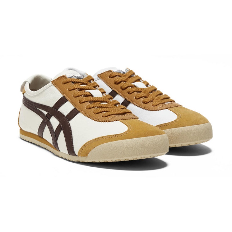 Cream / Brown Women's Onitsuka Tiger Mexico 66 Online India | M4B-8124