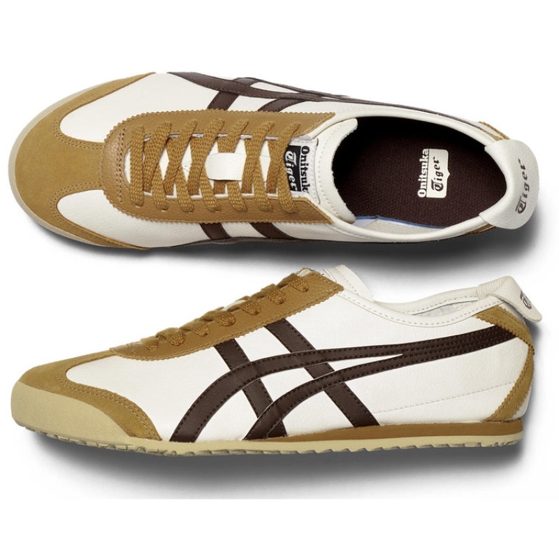 Cream / Brown Women's Onitsuka Tiger Mexico 66 Online India | M4B-8124