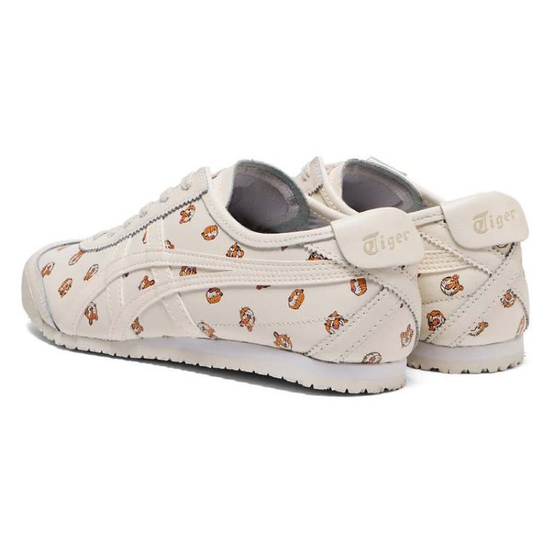 Cream / Cream Women's Onitsuka Tiger Mexico 66 Online India | B4L-6348