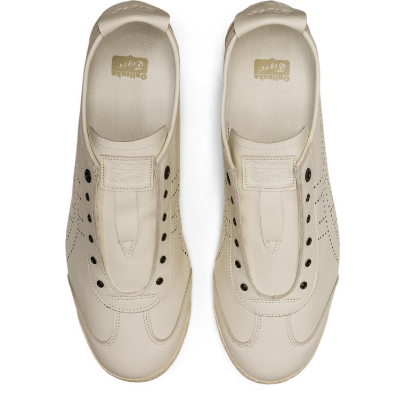 Cream / Cream Women's Onitsuka Tiger Sd Mexico 66 Slip-on Online India | Z0W-3515