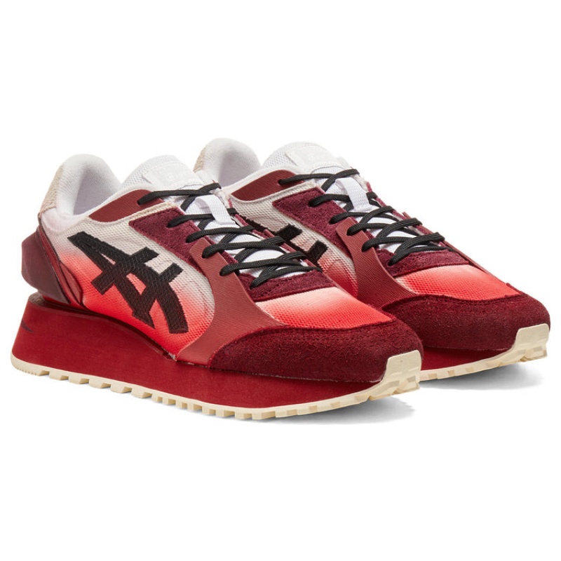 Cream / Deep Red Women's Onitsuka Tiger Moage Co Sneakers Online India | Z1G-6297