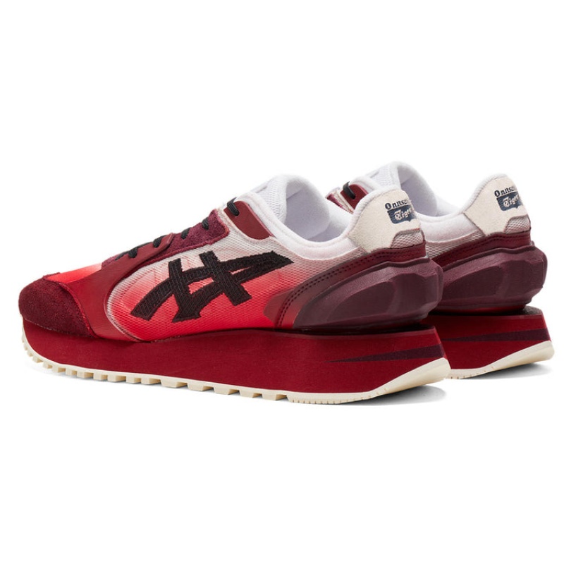 Cream / Deep Red Women's Onitsuka Tiger Moage Co Sneakers Online India | Z1G-6297