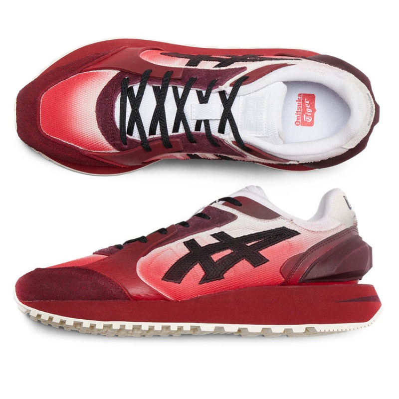 Cream / Deep Red Women's Onitsuka Tiger Moage Co Sneakers Online India | Z1G-6297