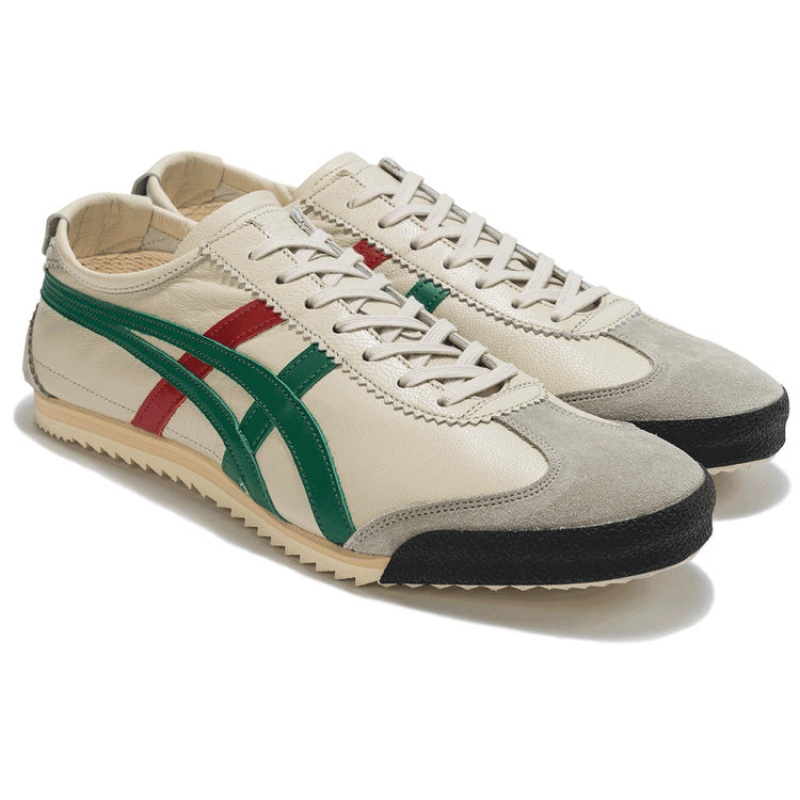 Cream / Green Men's Onitsuka Tiger Deluxe Mexico 66 Online India | G1M-1480