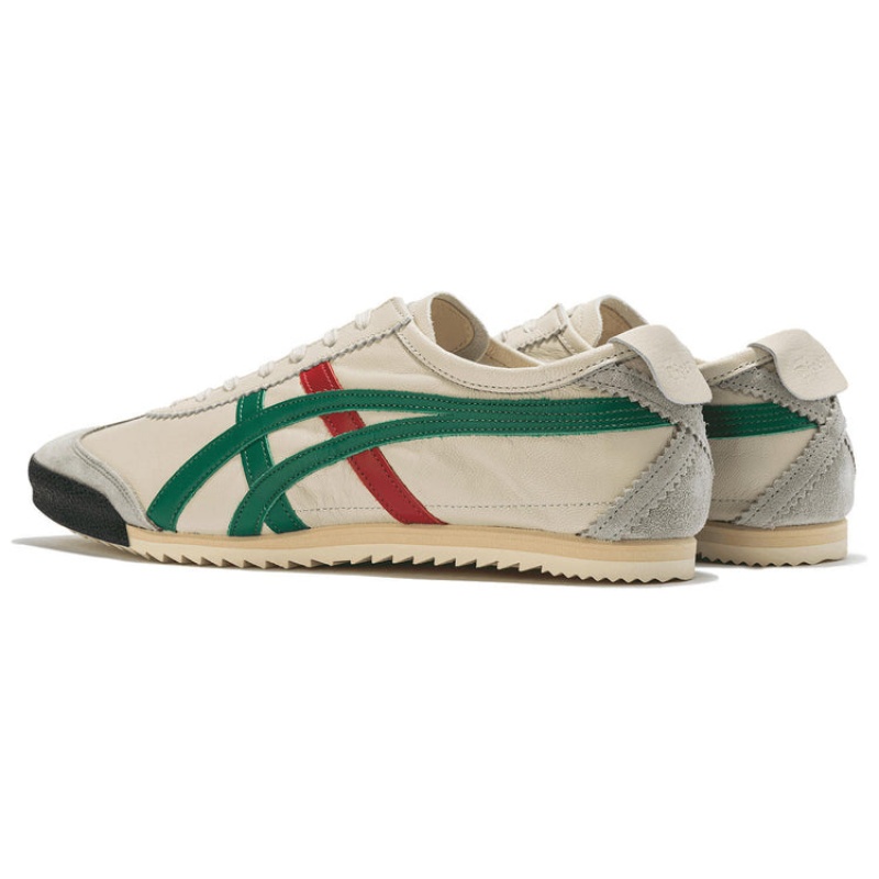 Cream / Green Men's Onitsuka Tiger Deluxe Mexico 66 Online India | G1M-1480