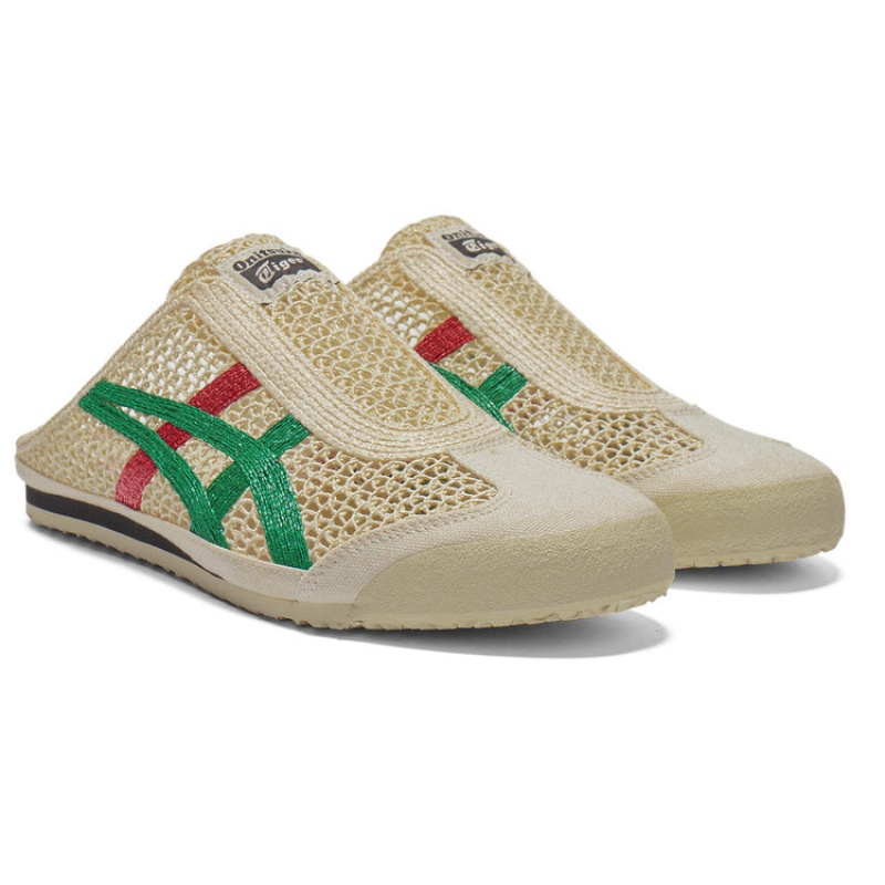 Cream / Green Men's Onitsuka Tiger Sabot Mexico 66 Online India | O0J-6328