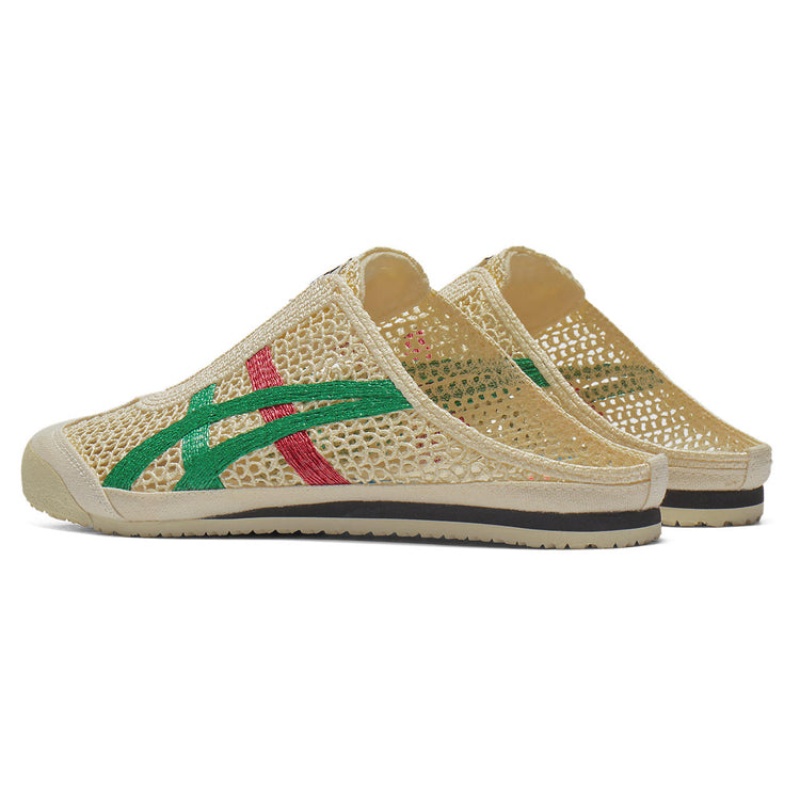 Cream / Green Men's Onitsuka Tiger Sabot Mexico 66 Online India | O0J-6328