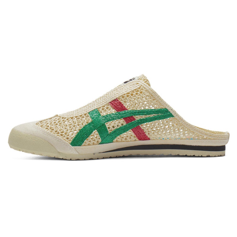 Cream / Green Men's Onitsuka Tiger Sabot Mexico 66 Online India | O0J-6328