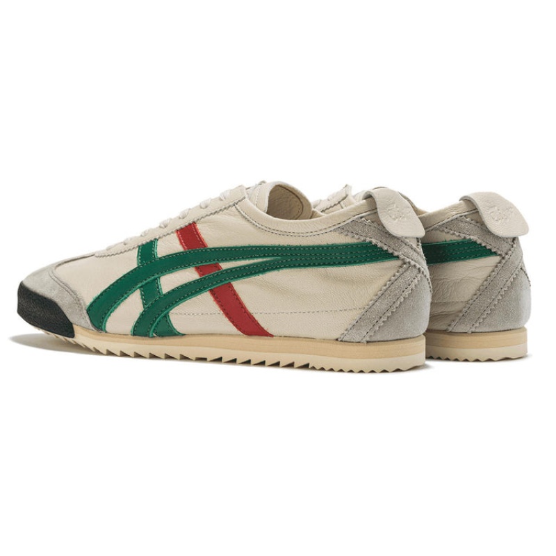 Cream / Green Women's Onitsuka Tiger Deluxe Mexico 66 Online India | V4M-3184