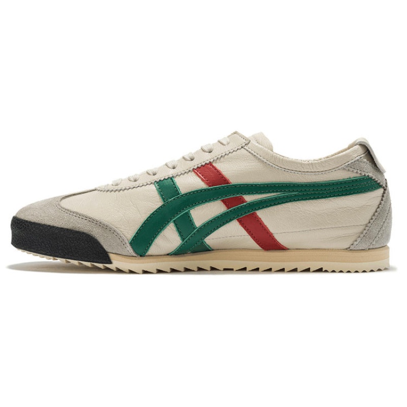 Cream / Green Women's Onitsuka Tiger Deluxe Mexico 66 Online India | V4M-3184