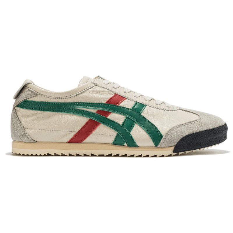 Cream / Green Women\'s Onitsuka Tiger Deluxe Mexico 66 Online India | V4M-3184